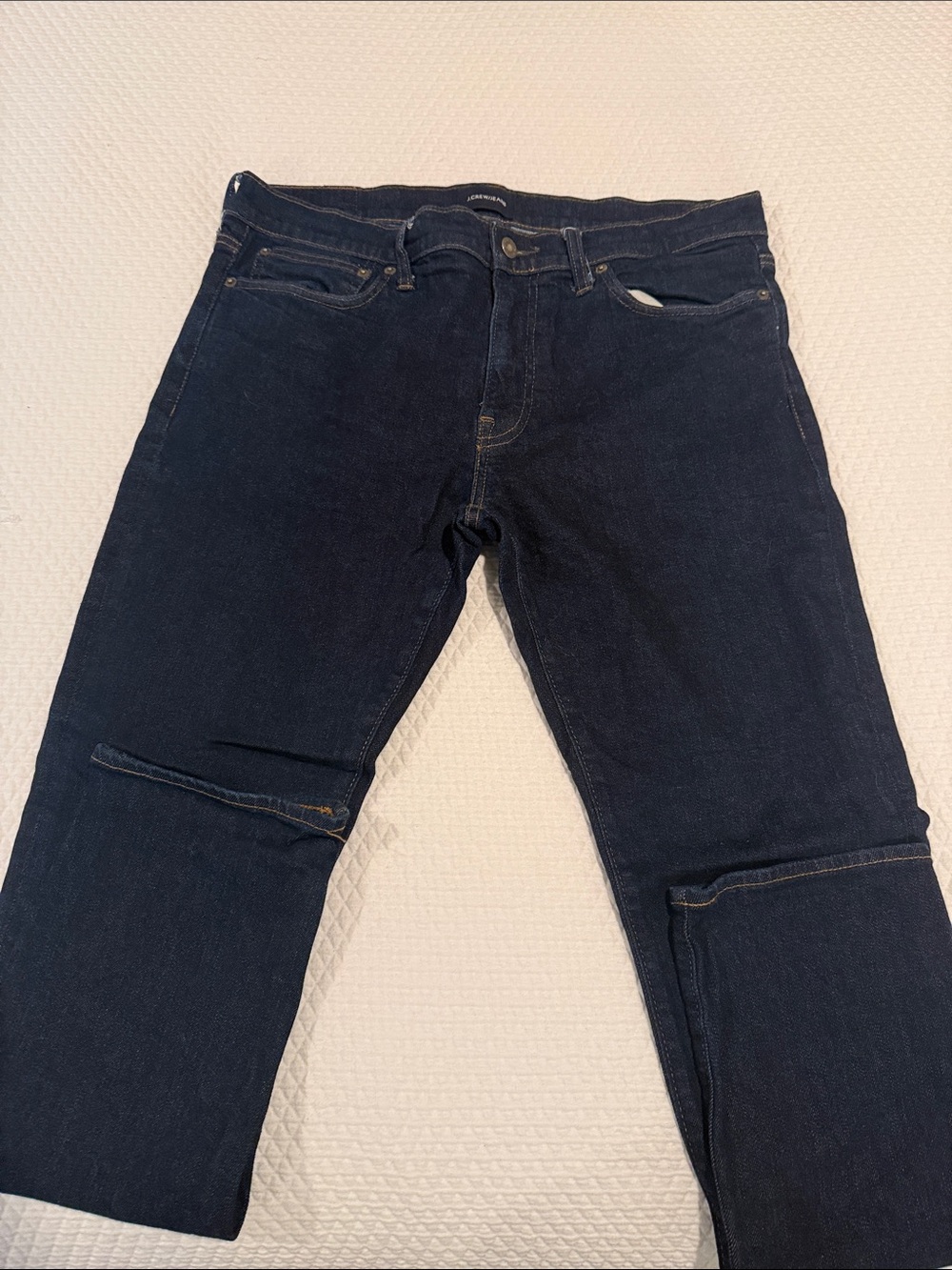 J. Crew 484 Japanese Denim Slim Straight-Leg Dark Navy Jeans